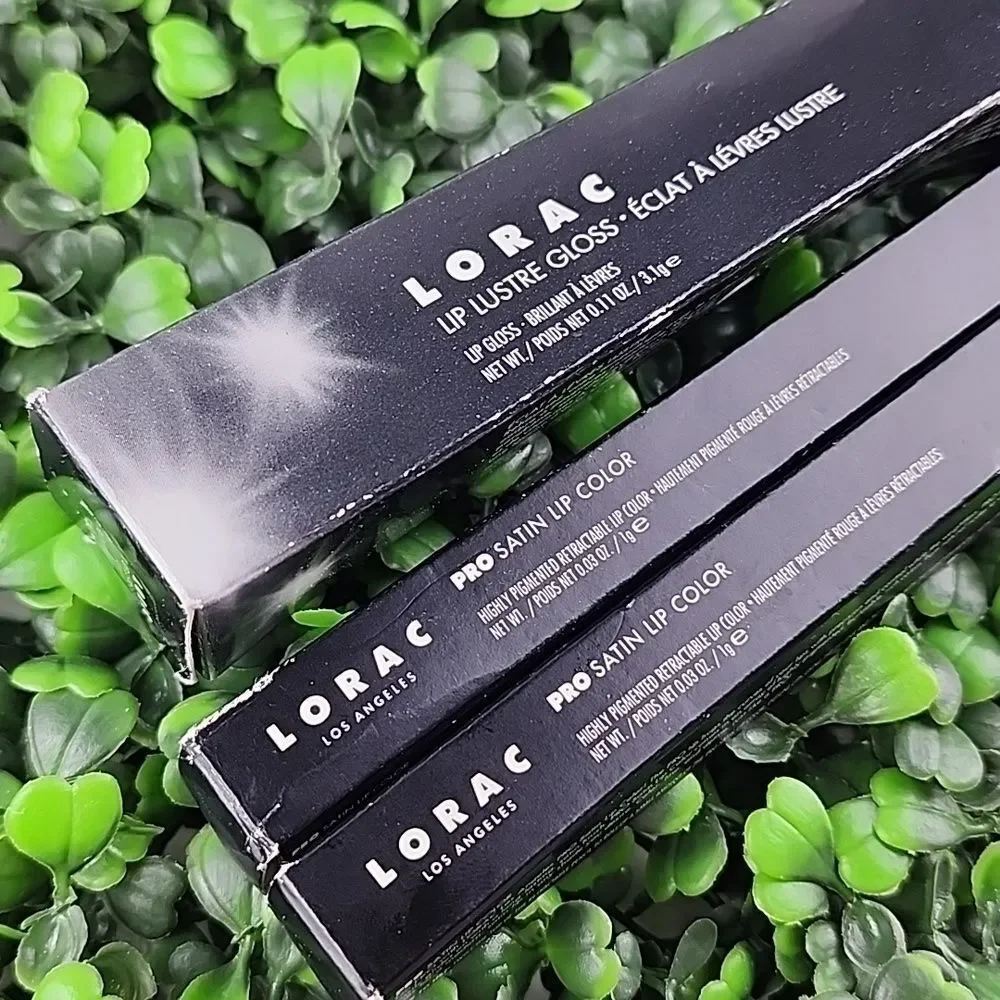 LORAC new lip gloss pro products satin finish bundle lot 3 piece full size pinks